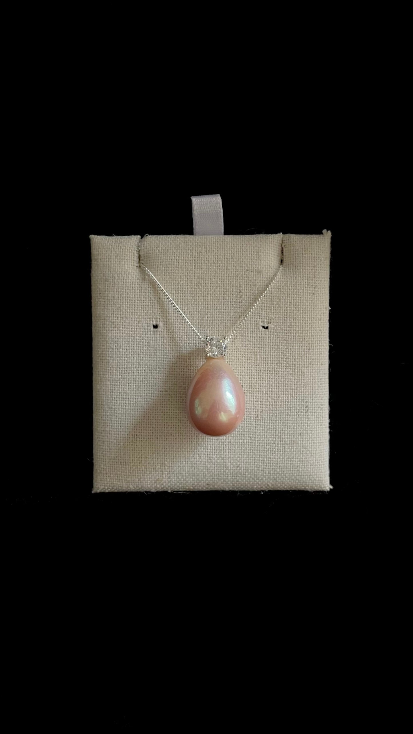 Collana Pink Dream con perla rosa a goccia