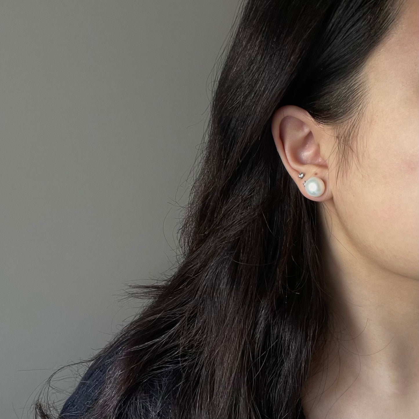 EVERYDAY pearl earrings con perle barocche a bottone misura 12-13mm