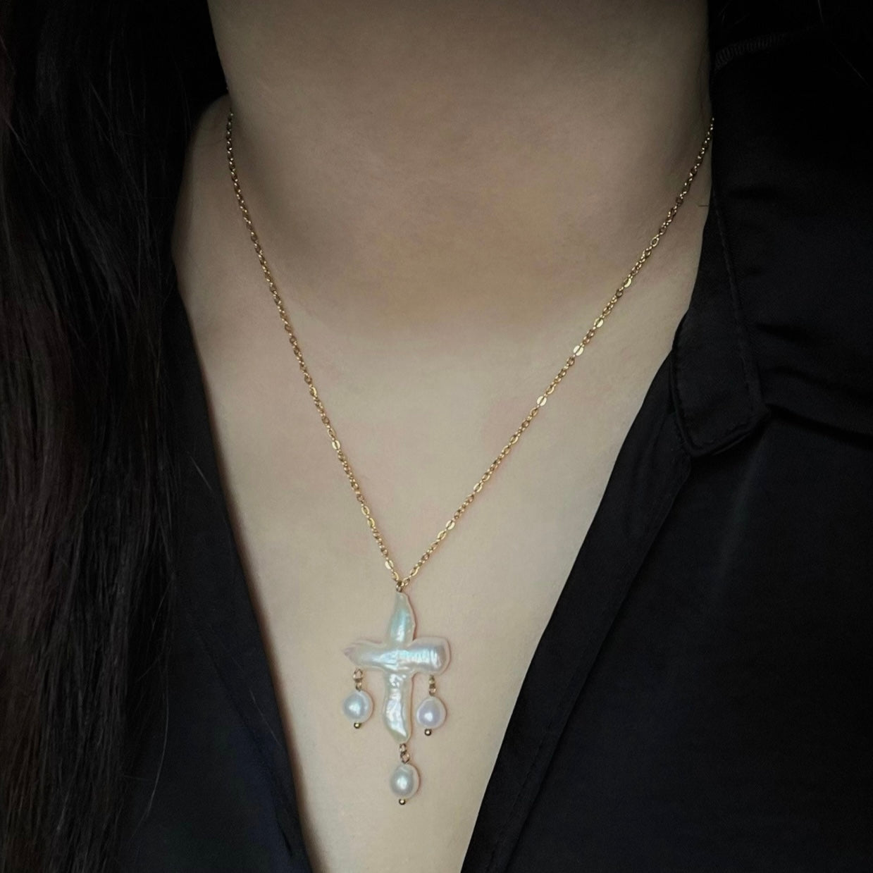 Collana con ciondolo Croce
