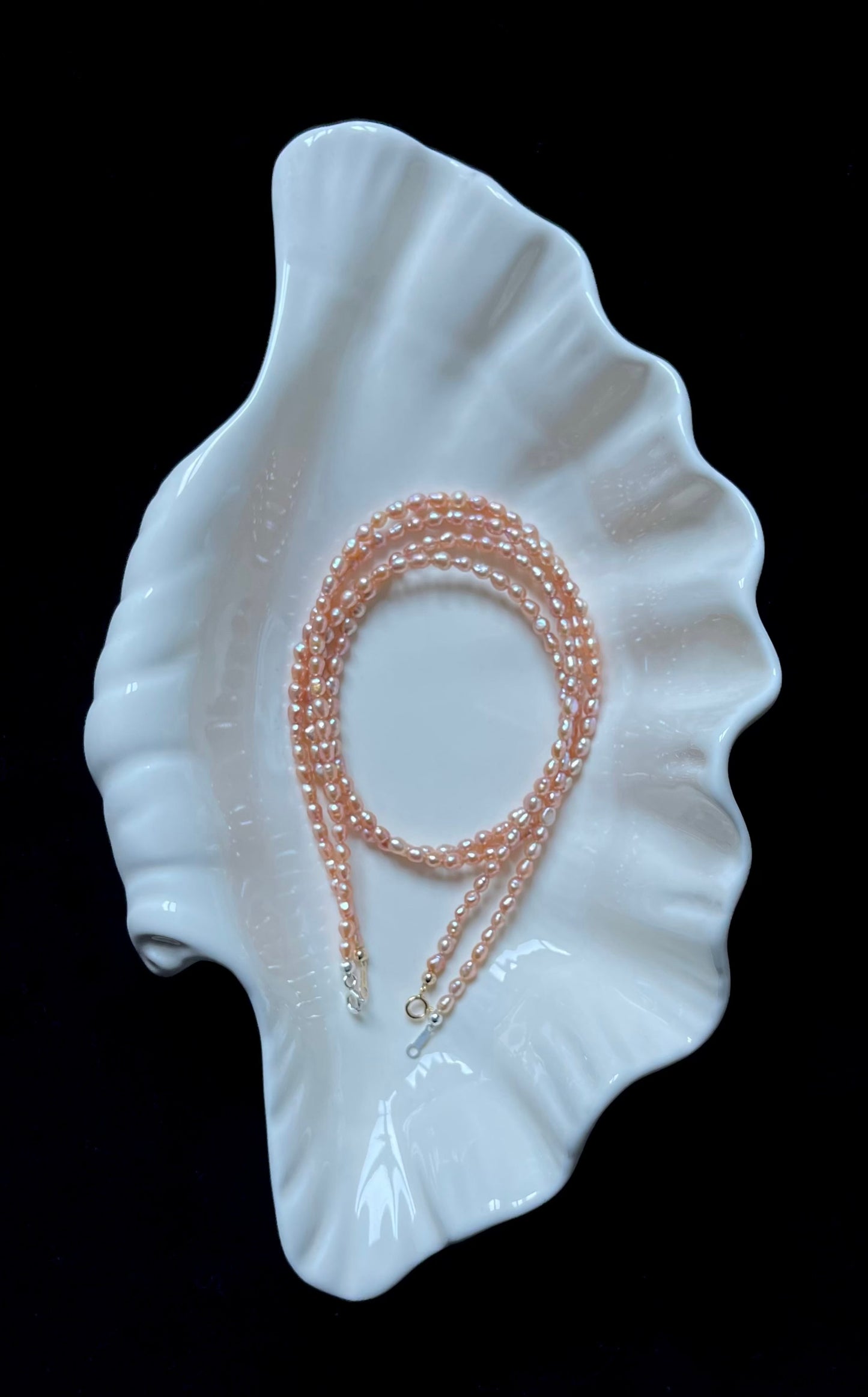 Girocollo con mini perle colorate 2-3mm