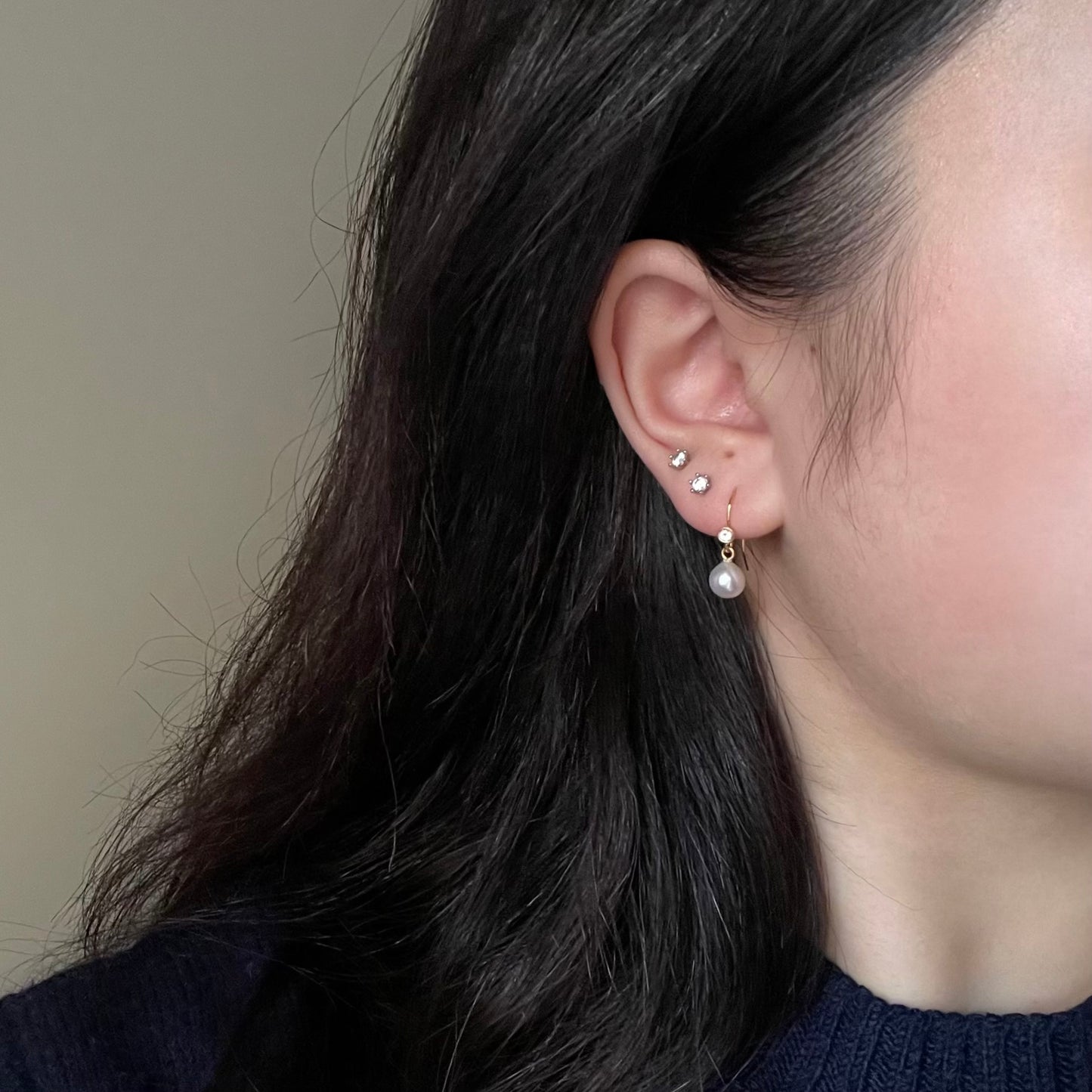 Orecchini Acqua Dream con mini zircone