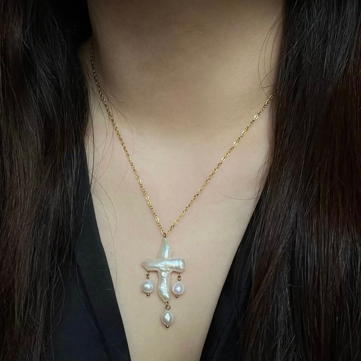 Collana con ciondolo Croce
