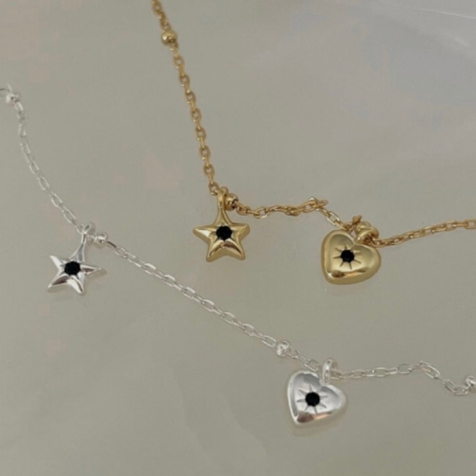 Collana stellina e cuoricino
