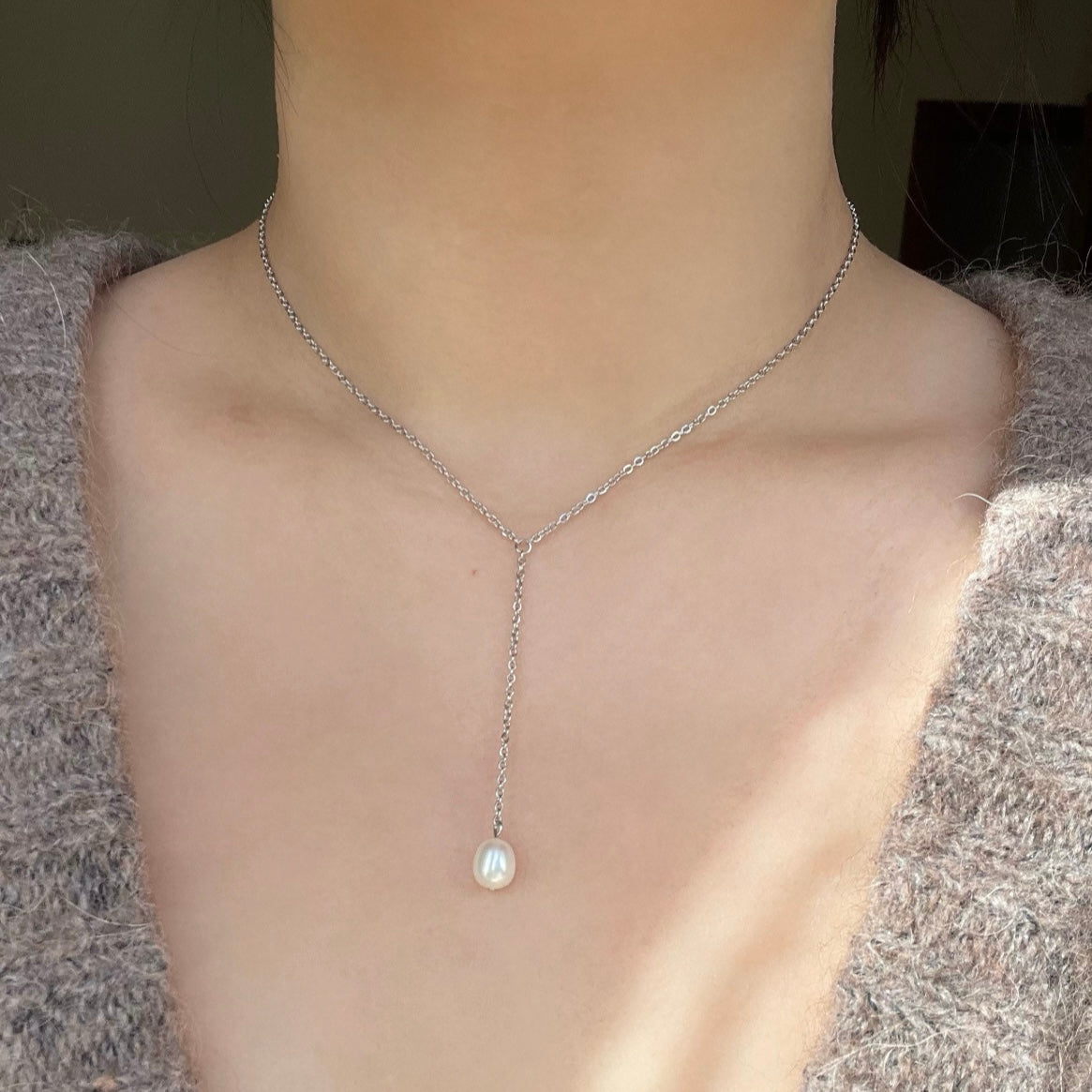 Collana semplice con perla