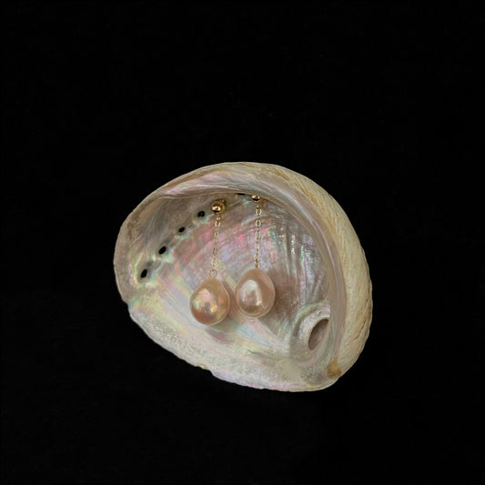 Orecchini Norma con perle rosa
