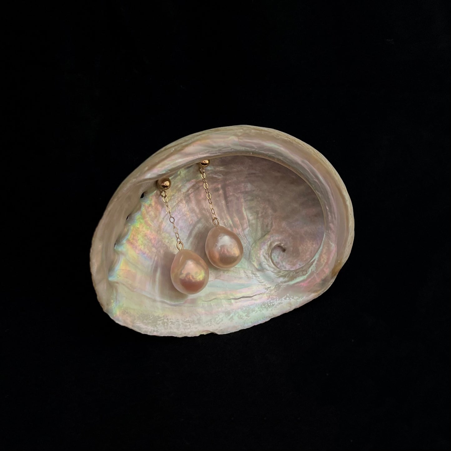 Orecchini Norma con perle rosa
