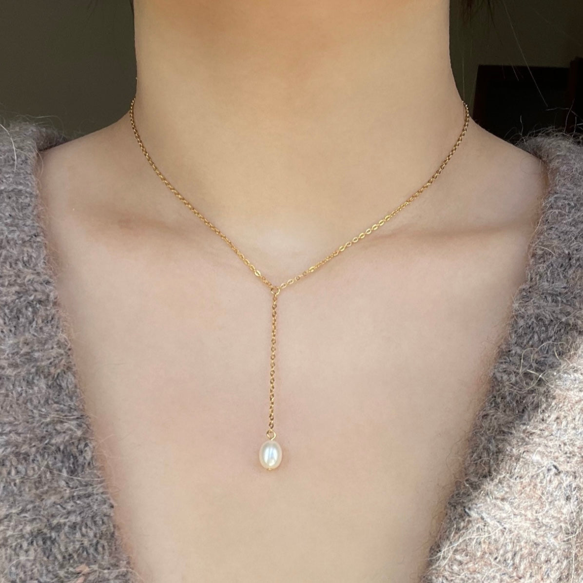 Collana semplice con perla