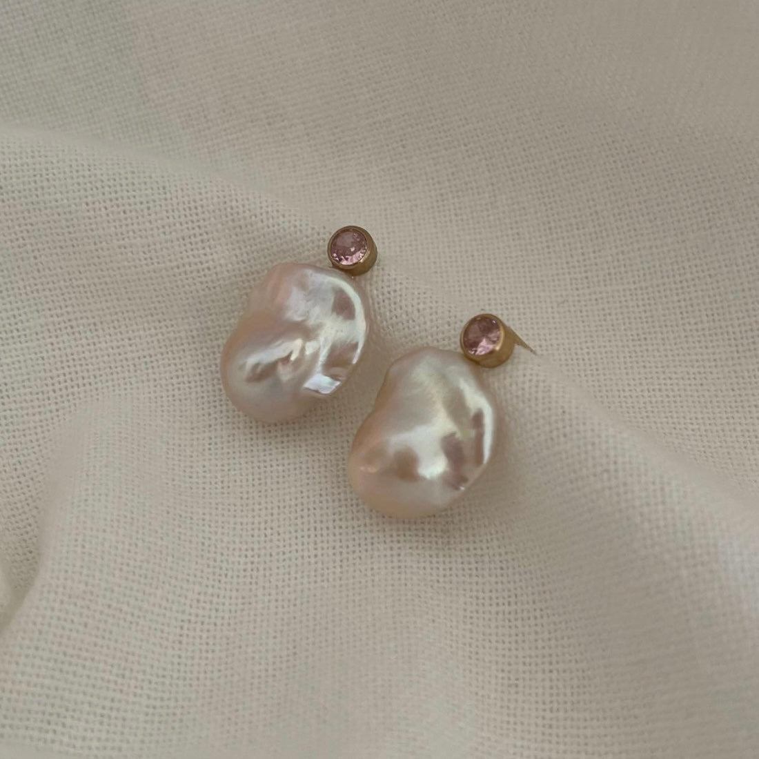Orecchini Acqua Dream Rosa con perle barocche