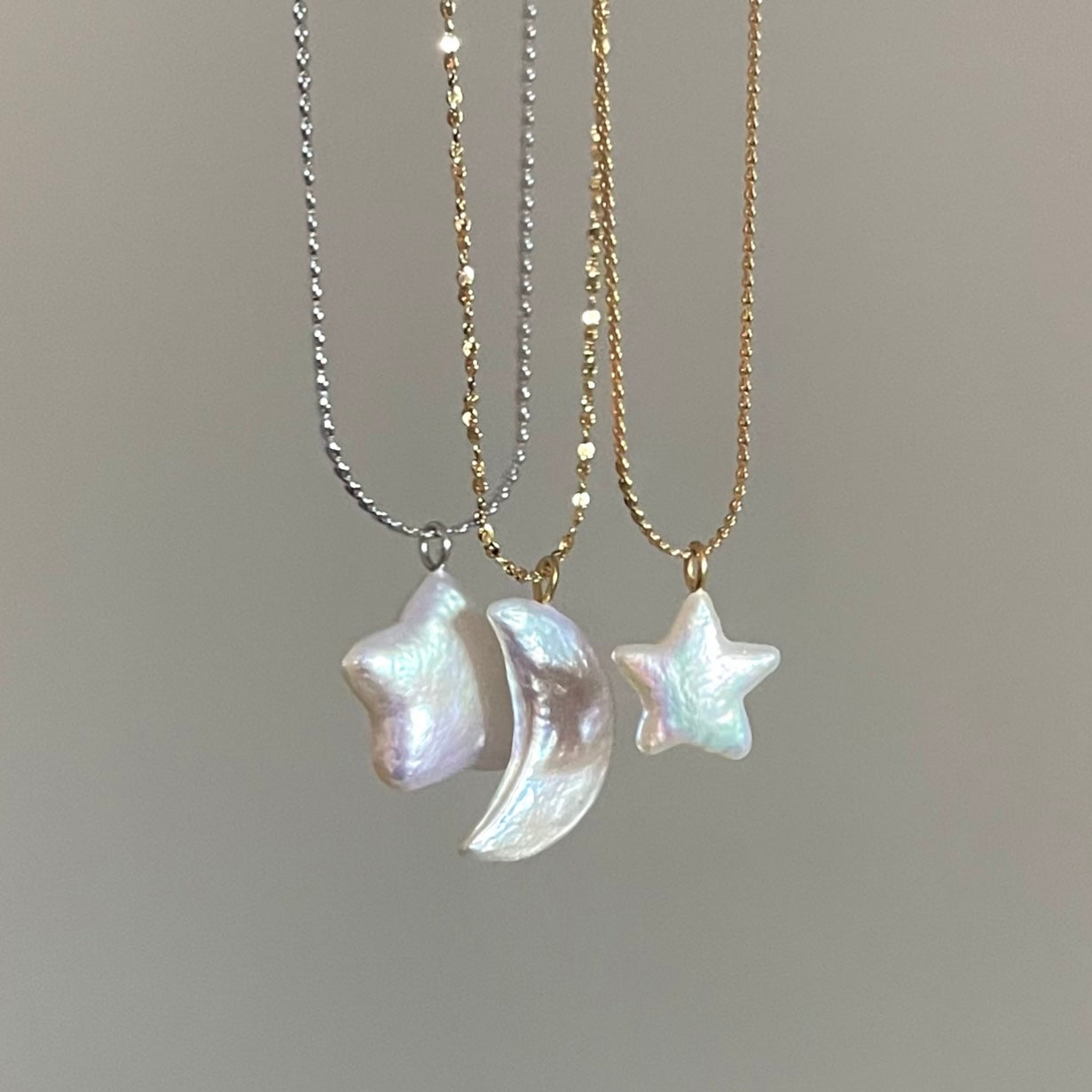 Collana con ciondolo Stella o Luna