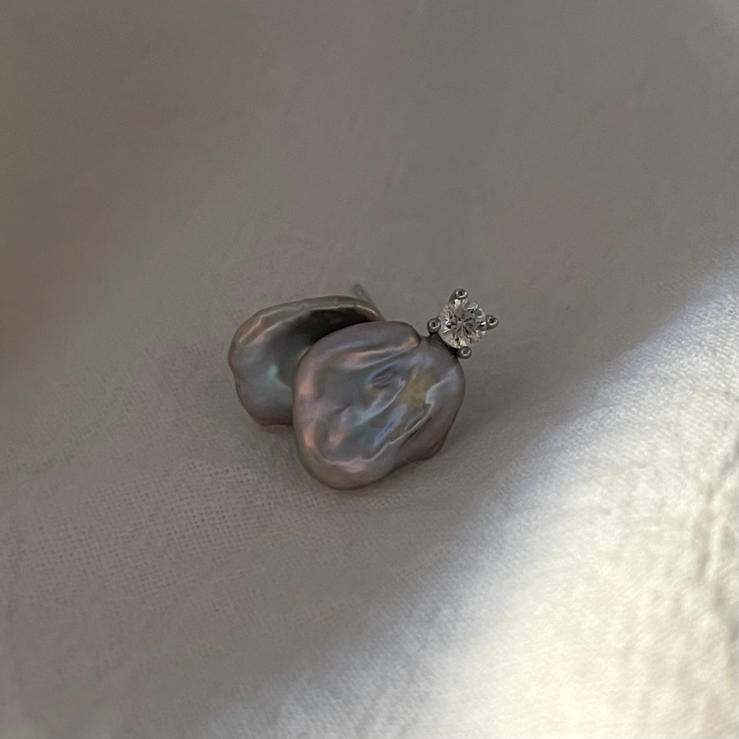 Orecchini perle barocche con zircone