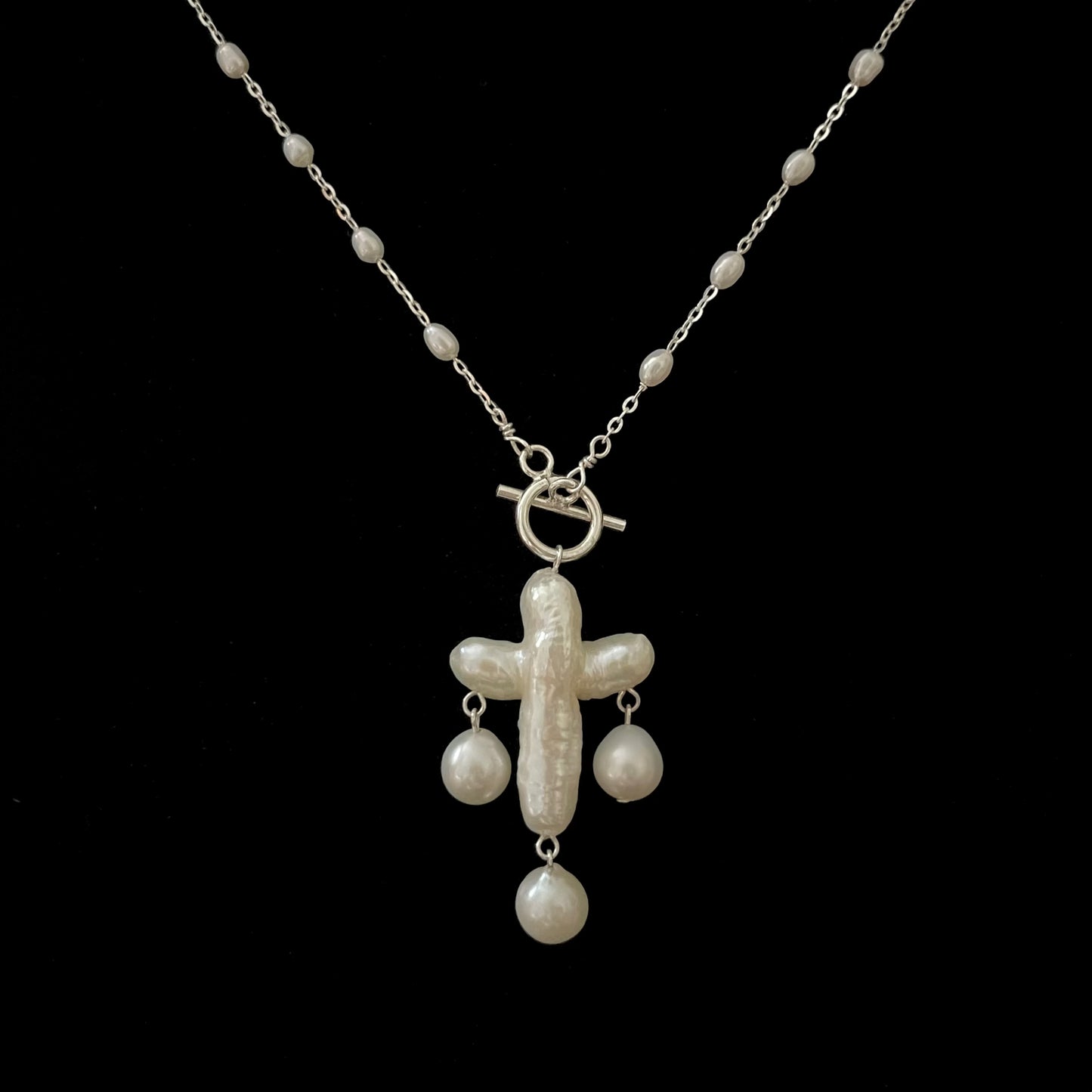 Collana Croce con chiusura OT