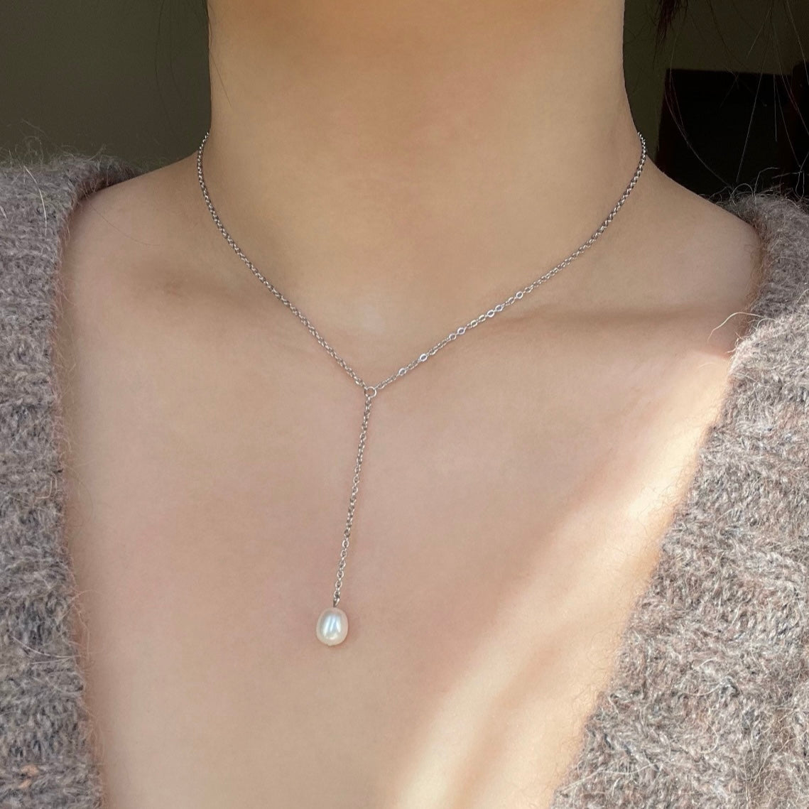 Collana semplice con perla
