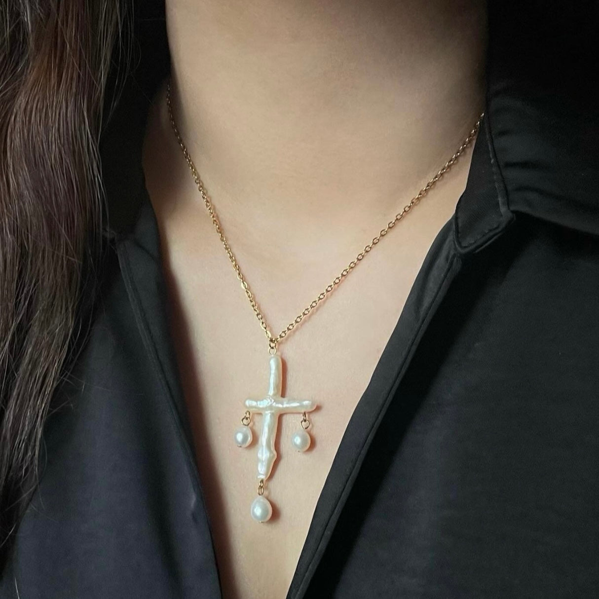 Collana con ciondolo Croce