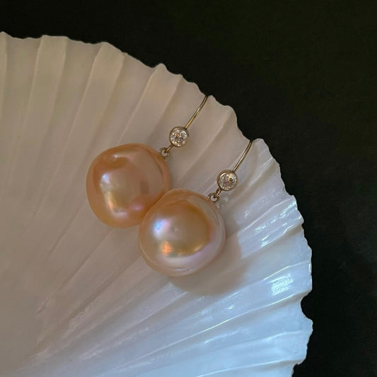 Orecchini Orange Dream a monachella aperta in 14k gold filled
