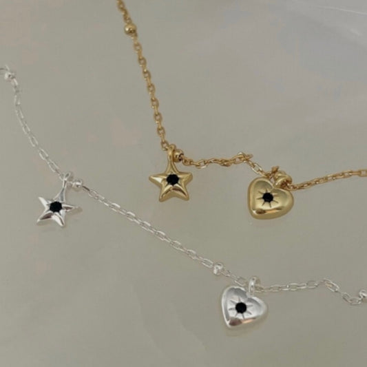 Collana stellina e cuoricino