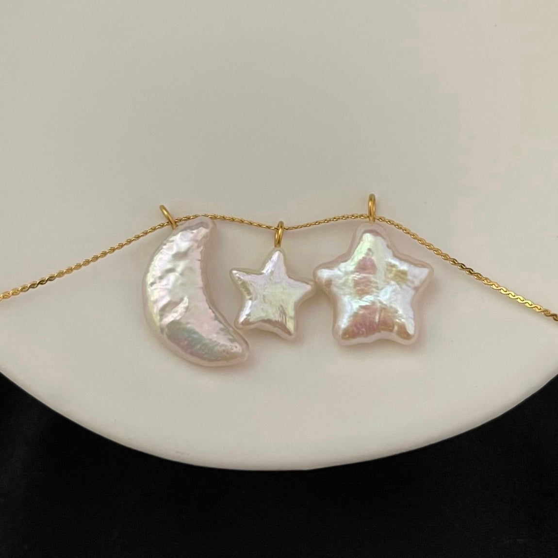 Collana con ciondolo Stella o Luna