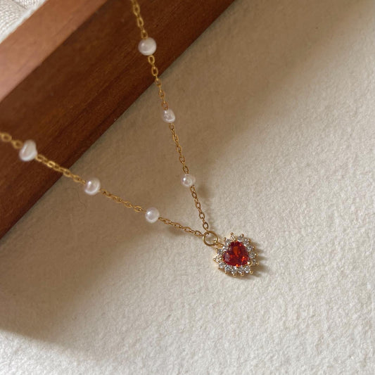 Choker ciondolo cuore