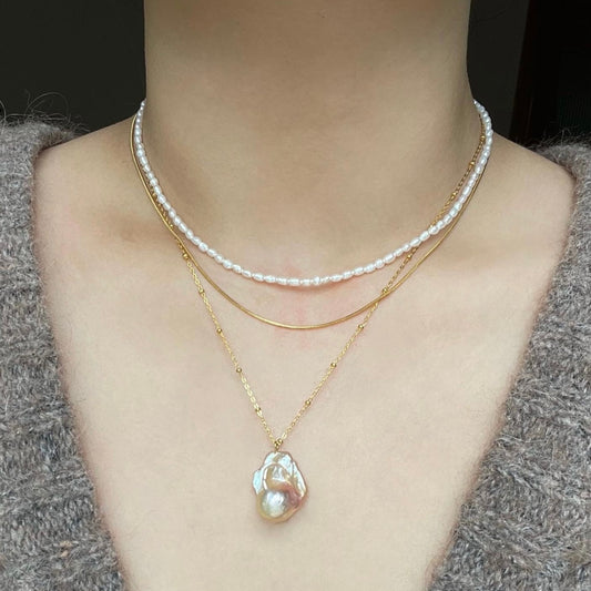 Collana con perle 2-3mm