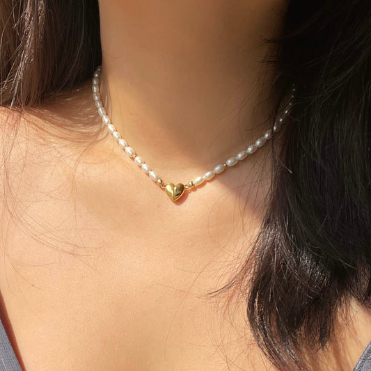 Collana con chiusura magnetica a cuore