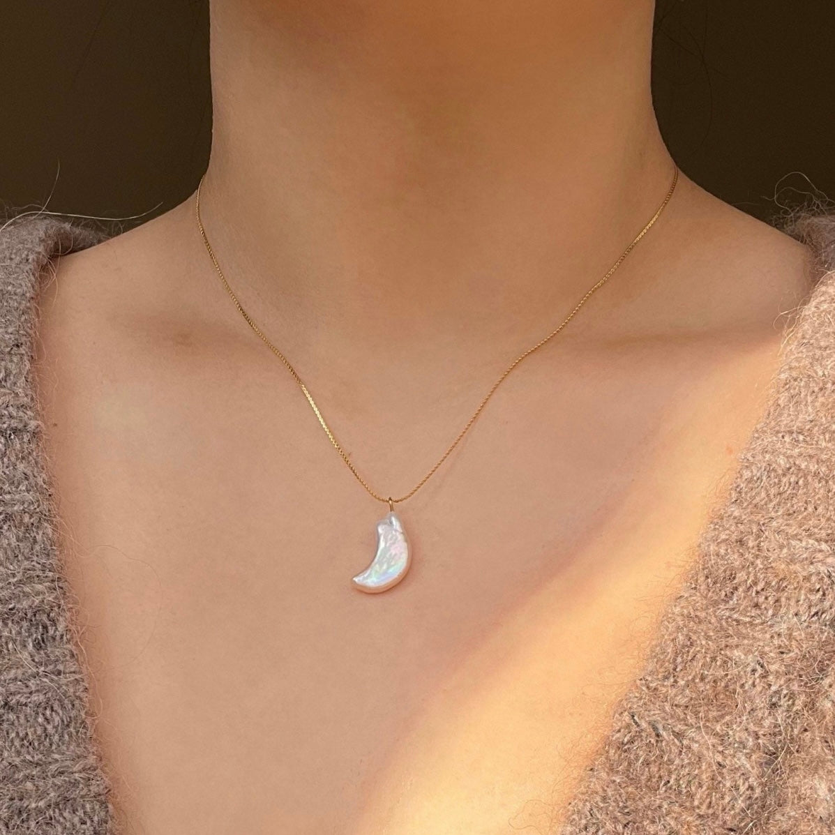 Collana con ciondolo Stella o Luna
