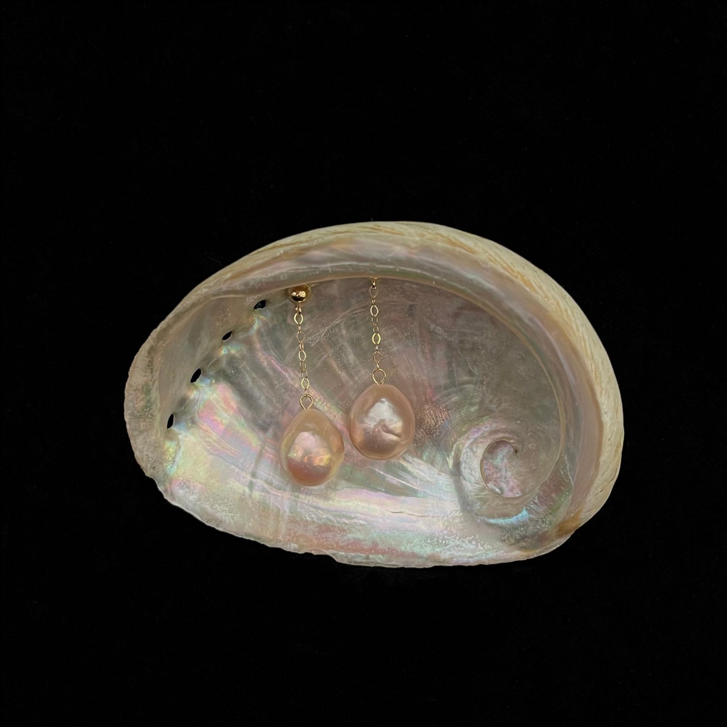 Orecchini Norma con perle rosa