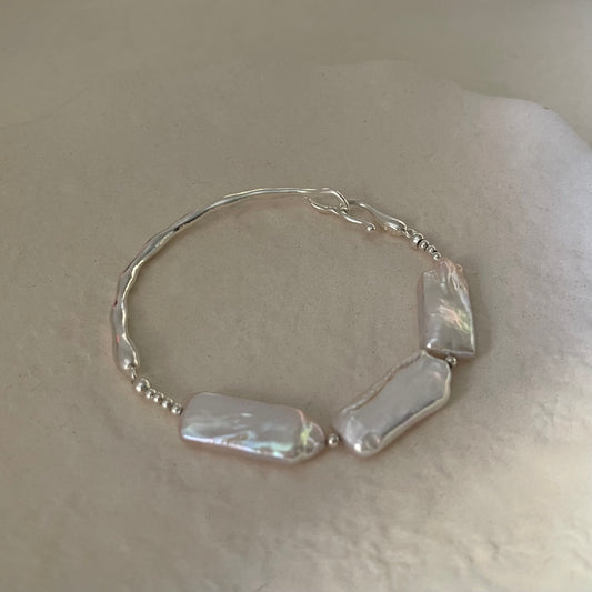 Braccialetto Amelia con le perle rettangolari